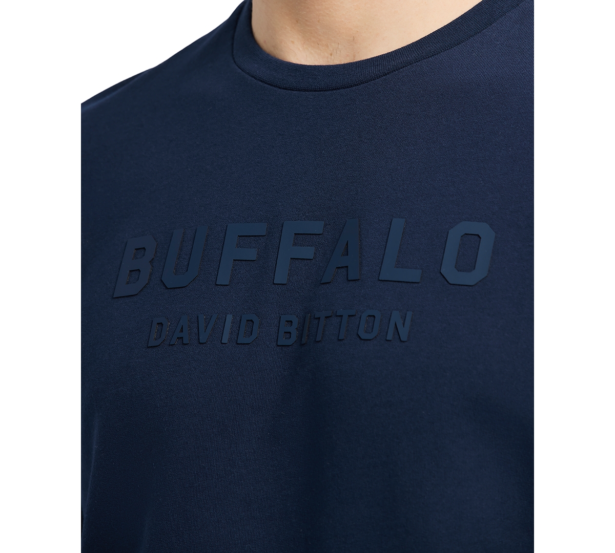 Buffalo David Bitton Men's Tomba Short Sleeve Crewneck Raised Logo Graphic T-shirt In Blue