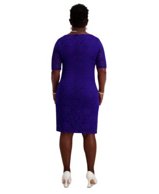 Women's Lace-Sleeve Sheath Dress, Regular & Plus Sizes
