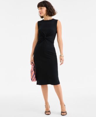 Women's Knot-Front Knit Midi Dress