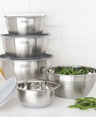 9 Piece Stainless Steel Mixing Bowl Set
