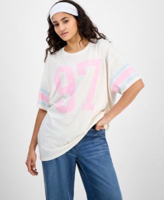 Grayson Threads, The Label - Juniors' Sporty Jersey Boyfriend T-Shirt