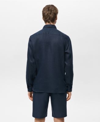 Men's Linen Slim-Fit Shirt