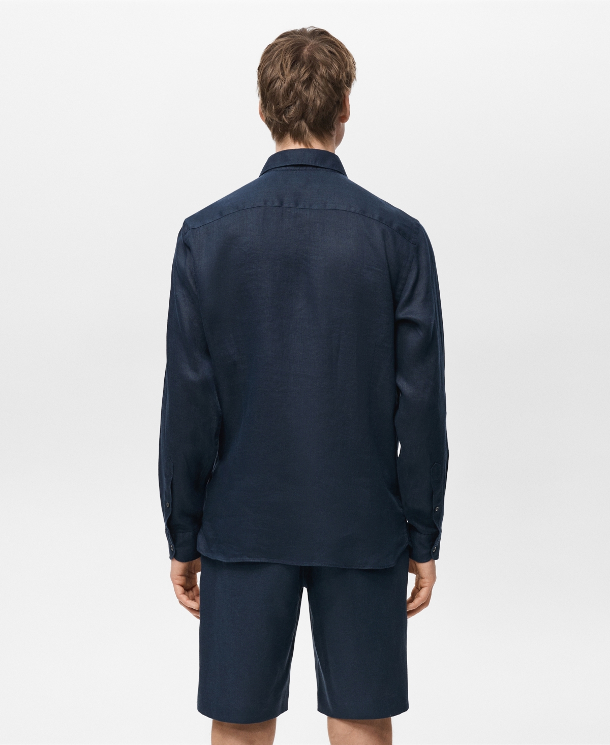 Mango Slim Fit Linen Button-up Shirt