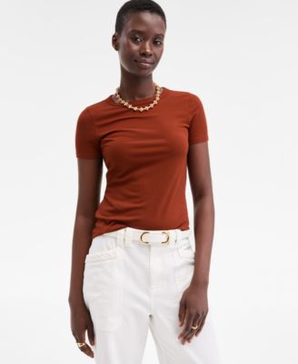 On 34th - Women's Ribbed T-Shirt, Created for Macy's