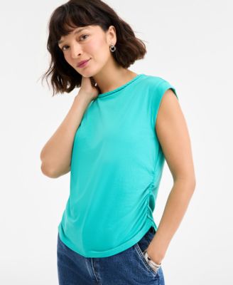 On 34th - Women's Braided-Neck Crewneck T-Shirt