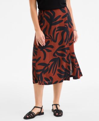 Women's Side-Slit Slip Skirt, Exclusively at Macy's