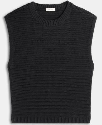 Women's Textured-Stitch Sleeveless Sweater, Exclusively at Macy's