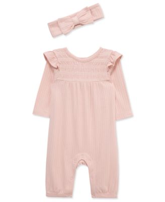 Little Me - Baby Girls Jumpsuit & Headband Set