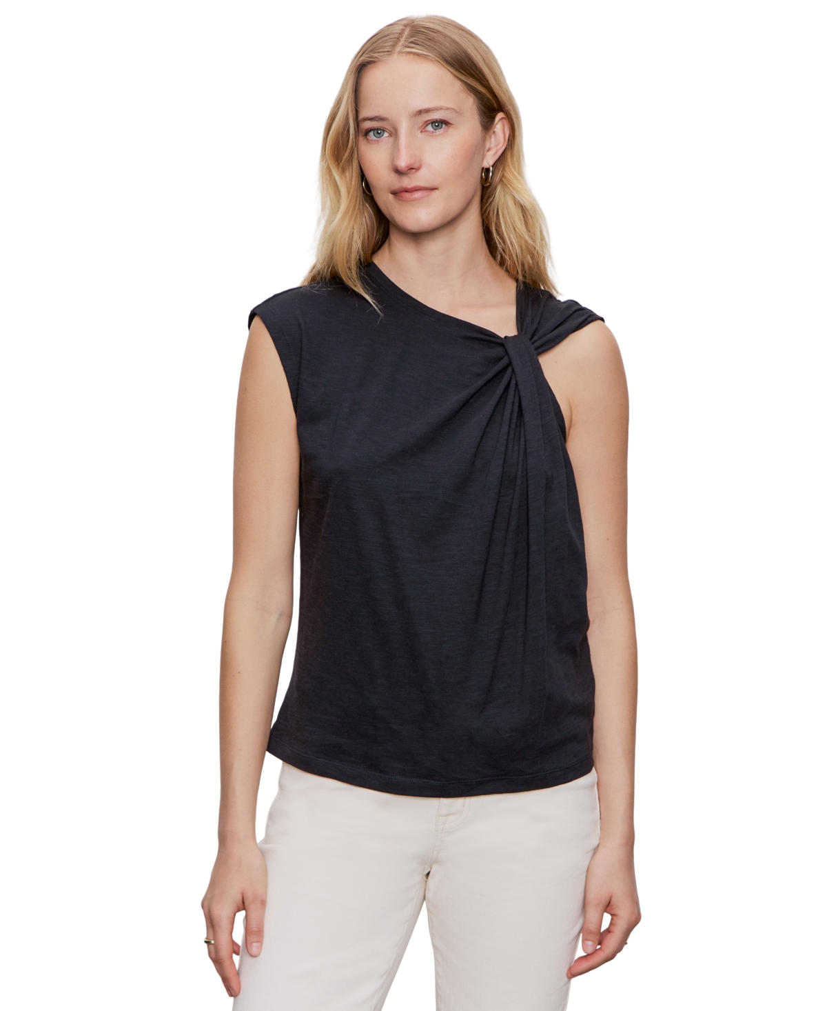 Women's So Twisted Asymmetric Muscle T-Shirt - White
