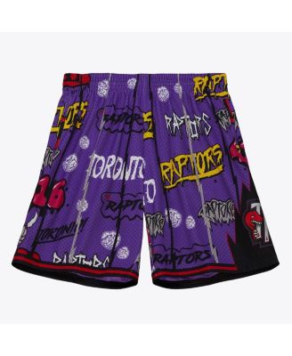 Mitchell & Ness - Men's Purple Toronto Raptors 1998/99 Hardwood Classics Slap Sticker Swingman Shorts