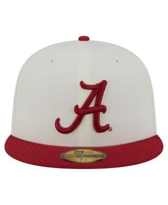 Men's Cream Alabama Crimson Tide Chrome 59FIFTY Fitted Hat