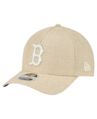 New Era - Men's Beige Boston Red Sox Cotton Weave M-Crown A-Frame 9FORTY Adjustable Hat
