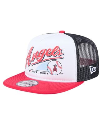 New Era - Big Boys and Girls White Los Angeles Angels Retro 9FIFTY Snapback Hat