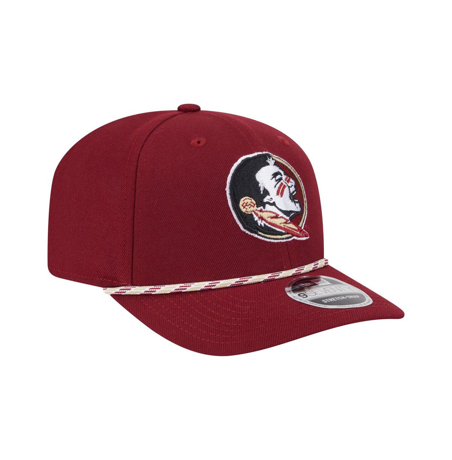 Мужской головной убор New Era Garnet Florida State Seminoles Game Day Multi-Rope 9SEVENTY Stretch-Snap Hat — фото 2