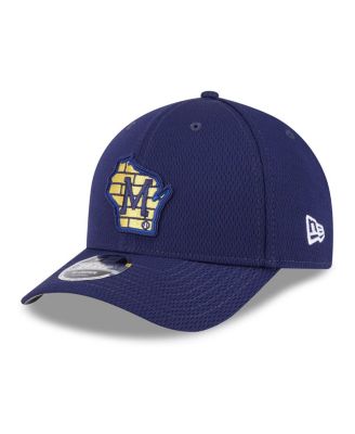 New Era - Men's Navy Milwaukee Brewers 2025 MLB Clubhouse 9FORTY Adjustable Hat