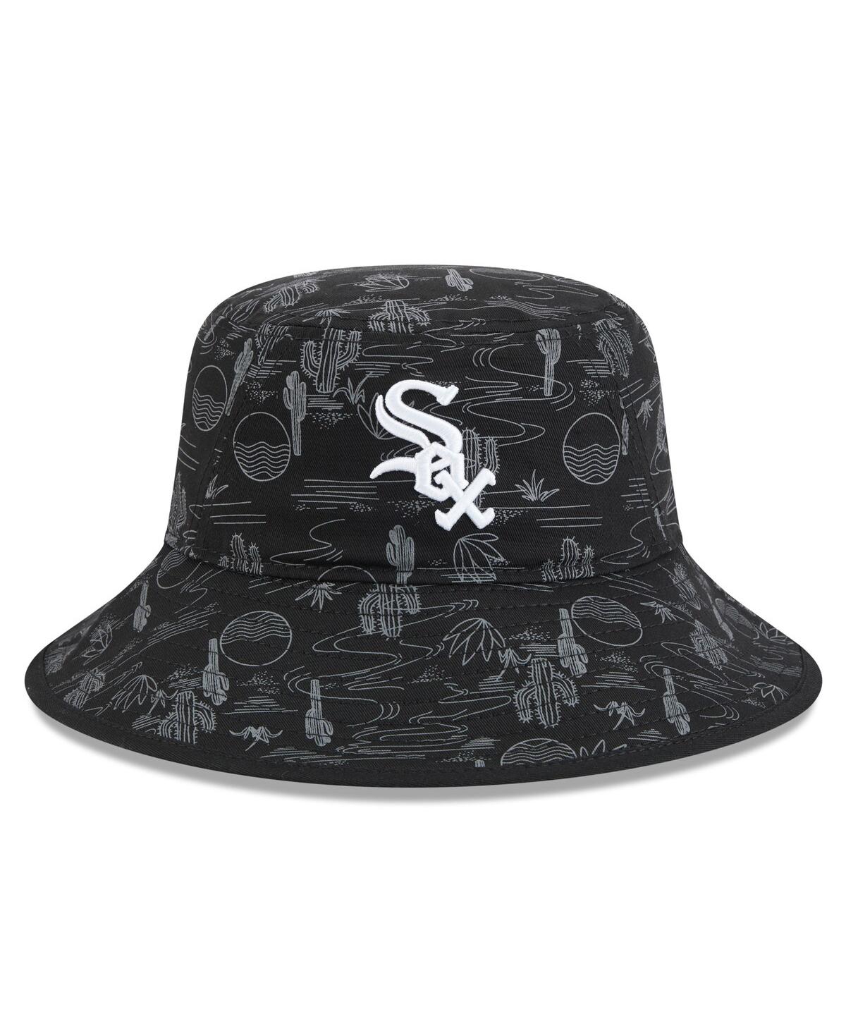 NEW ERA MEN'S BLACK CHICAGO WHITE SOX 2025 SPRING TRAINING ALL OVER PRINT BUCKET HAT 