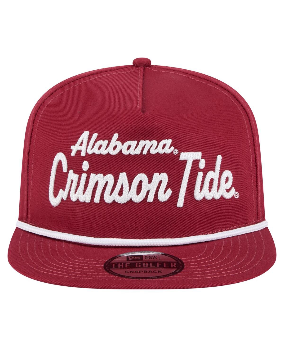 New Era Men's Crimson Alabama Crimson Tide Adventure Team Text Golfer Snapback Hat