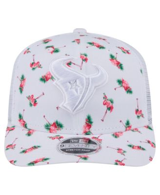 Men's White Houston Texans Adventure Flamingo Pattern 9SEVENTY Stretch-Snap Hat