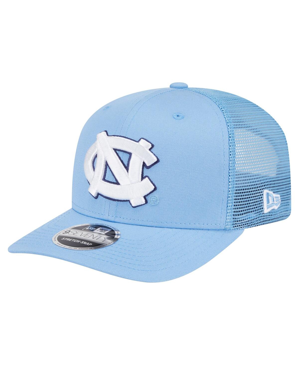 NEW ERA MEN'S CAROLINA BLUE NORTH CAROLINA TAR HEELS PRIMARY 9SEVENTY TRUCKER STRETCH-SNAP HAT 