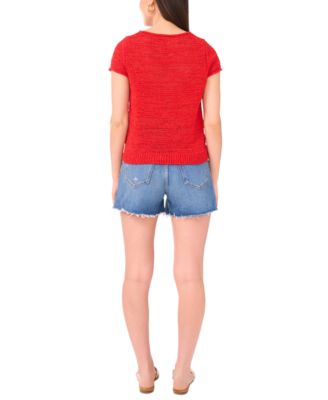 トップス 6096mst Three-Quarter-Sleeve Pima Scallop-Neck Top | Talbots
