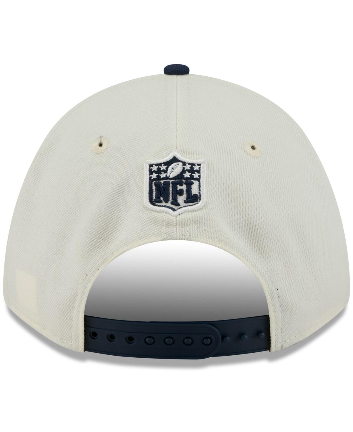 NEW ERA MEN'S CREAM/COLLEGE NAVY SEATTLE SEAHAWKS 2025 NFL DRAFT 9FORTY A-FRAME M-CROWN ADJUSTABLE HAT 