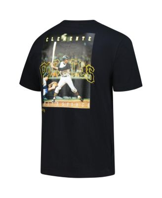 Men's Roberto Clemente Black Pittsburgh Pirates Legends Collection Vintage Logo T-Shirt