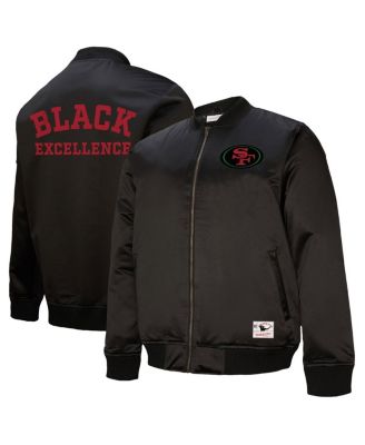 Mitchell & Ness - Men's and Women's Black San Francisco 49ers Black Excellence Collection Icon Full-Zip Jacket