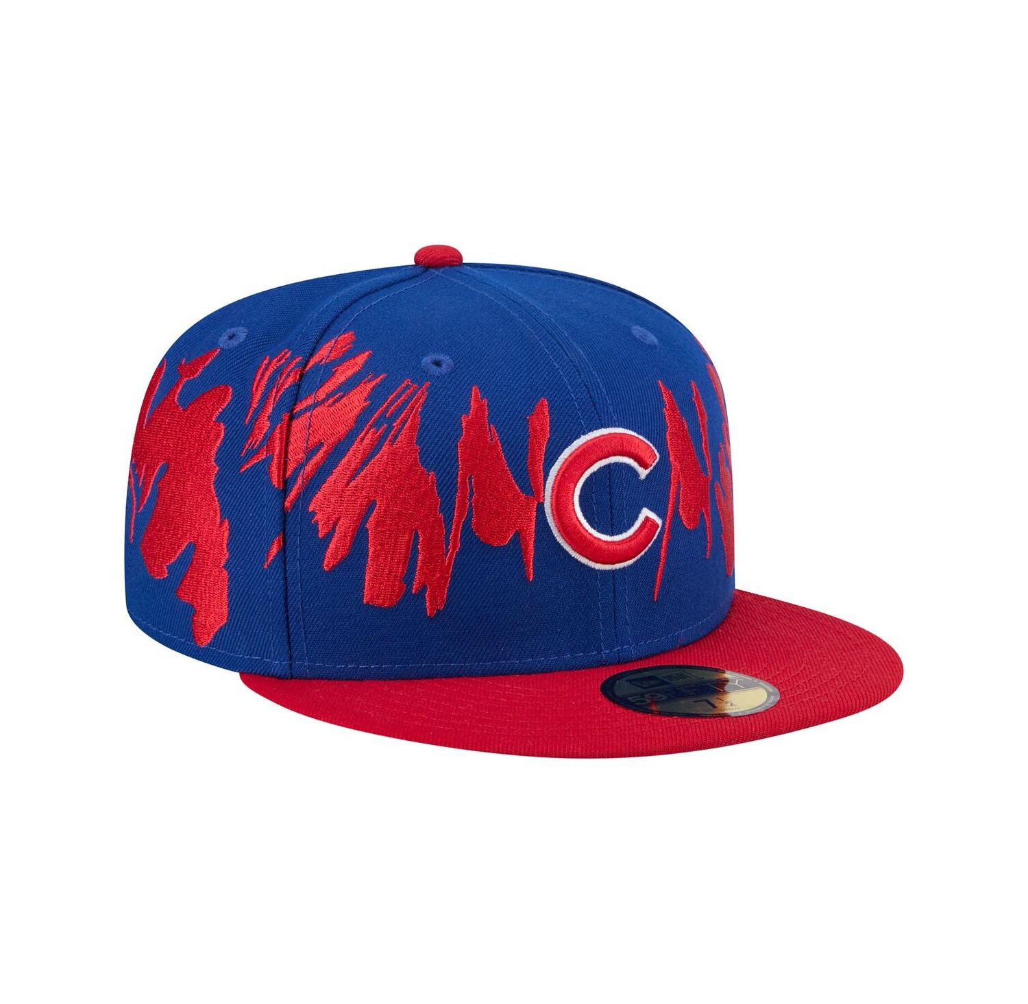 Men's Royal/Red Chicago Cubs Retro Pattern 59FIFTY Fitted Hat