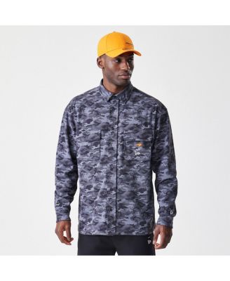New Era - Men's Graphite F1 Team Camo Button-Up Shirt