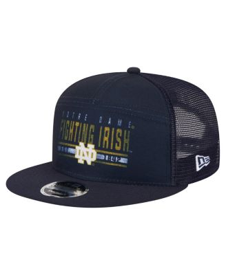 New Era - Men's Navy Notre Dame Fighting Irish Split Panel 9FIFTY Snapback Trucker Hat