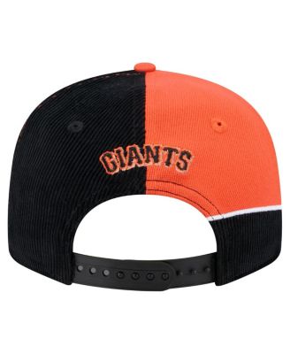Men's Black/Orange San Francisco Giants Retro Split Corduroy Snapback Hat