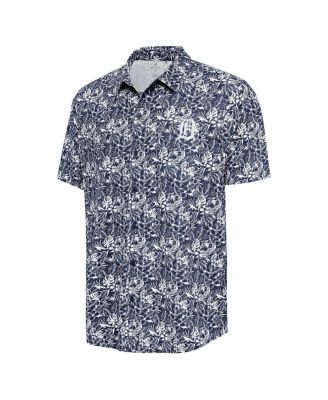 Men's Navy Detroit Tigers Resort Button-Up Shirt