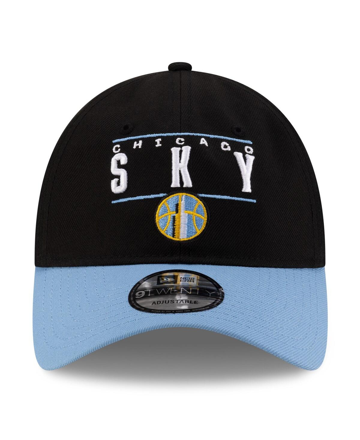 New Era Men's And Women's Black/sky Blue Chicago Sky 2025 Wnba Draft 9twenty Adjustable Hat