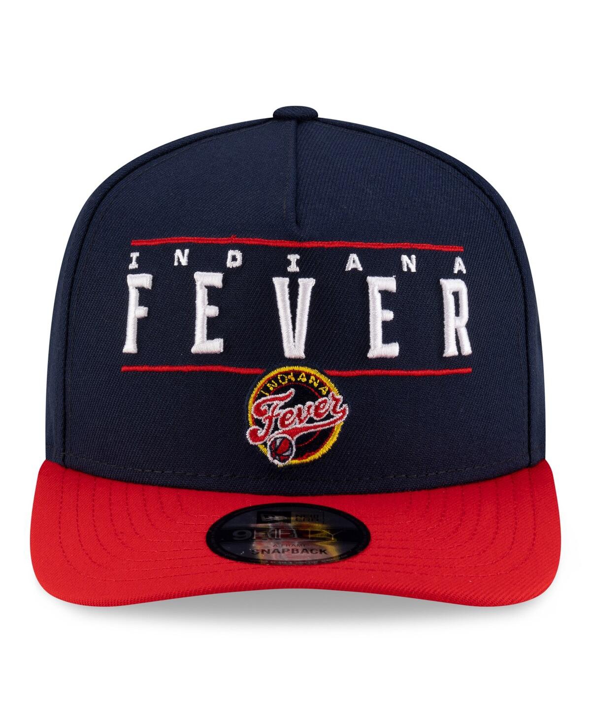 New Era Men's And Women's Navy/red Indiana Fever 2025 Wnba Draft A-frame 9fifty Snapback Hat