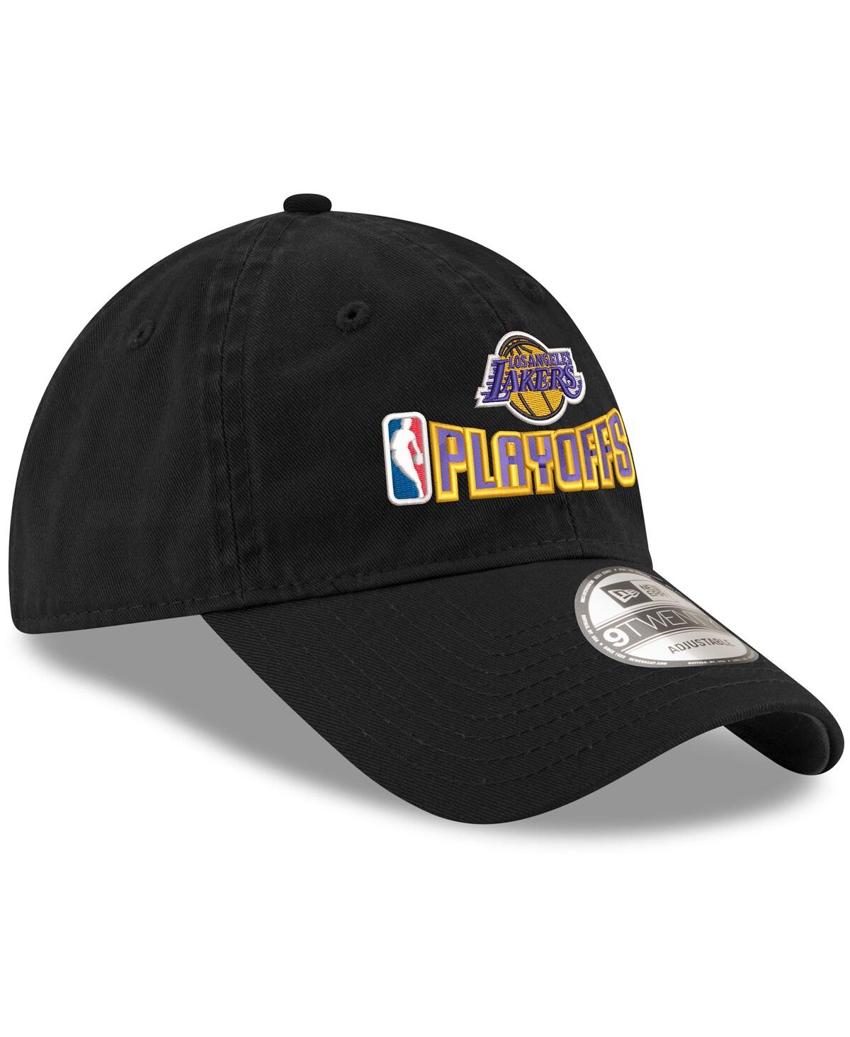 NEW ERA MEN'S BLACK LOS ANGELES LAKERS 2025 NBA PLAYOFFS 9TWENTY ADJUSTABLE HAT 