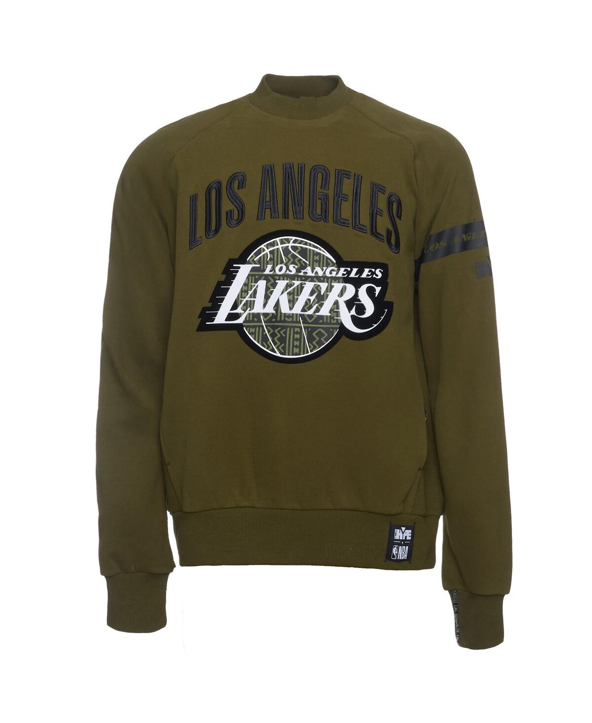 x Nba Men's Olive Los Angeles Lakers Culture Hoops Collection Premium Pullover Sweatshirt - Olive