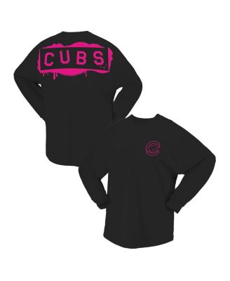 Fanatics - Women's Black Chicago Cubs Neon Jersey Long Sleeve T-Shirt