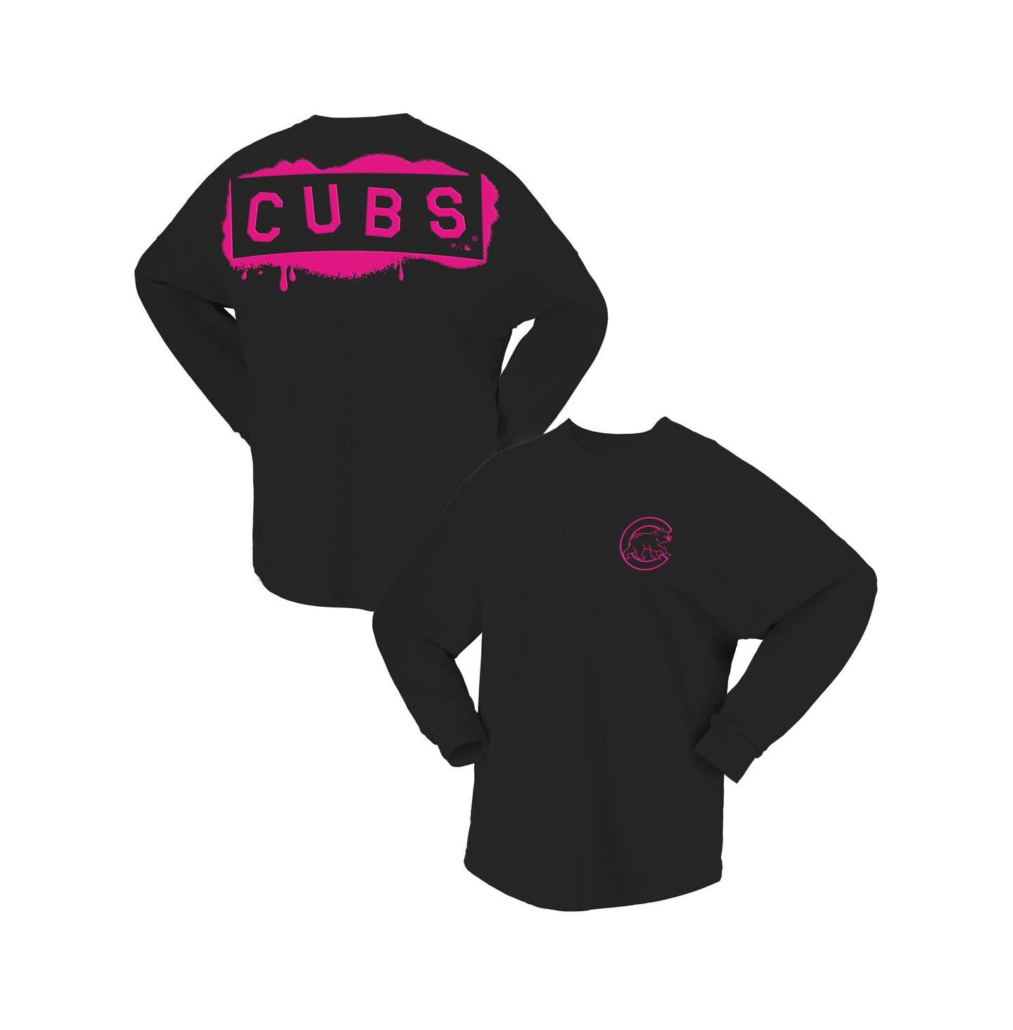 Женская футболка Fanatics Black Chicago Cubs Neon Jersey Long Sleeve — фото 1