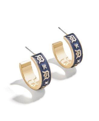 WEAR by Erin Andrews - BaubleBar Detroit Tigers Enamel Hoop Earrings