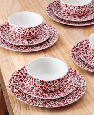 Radiant Blossom 12 Pc. Dinnerware Set, Service for 4