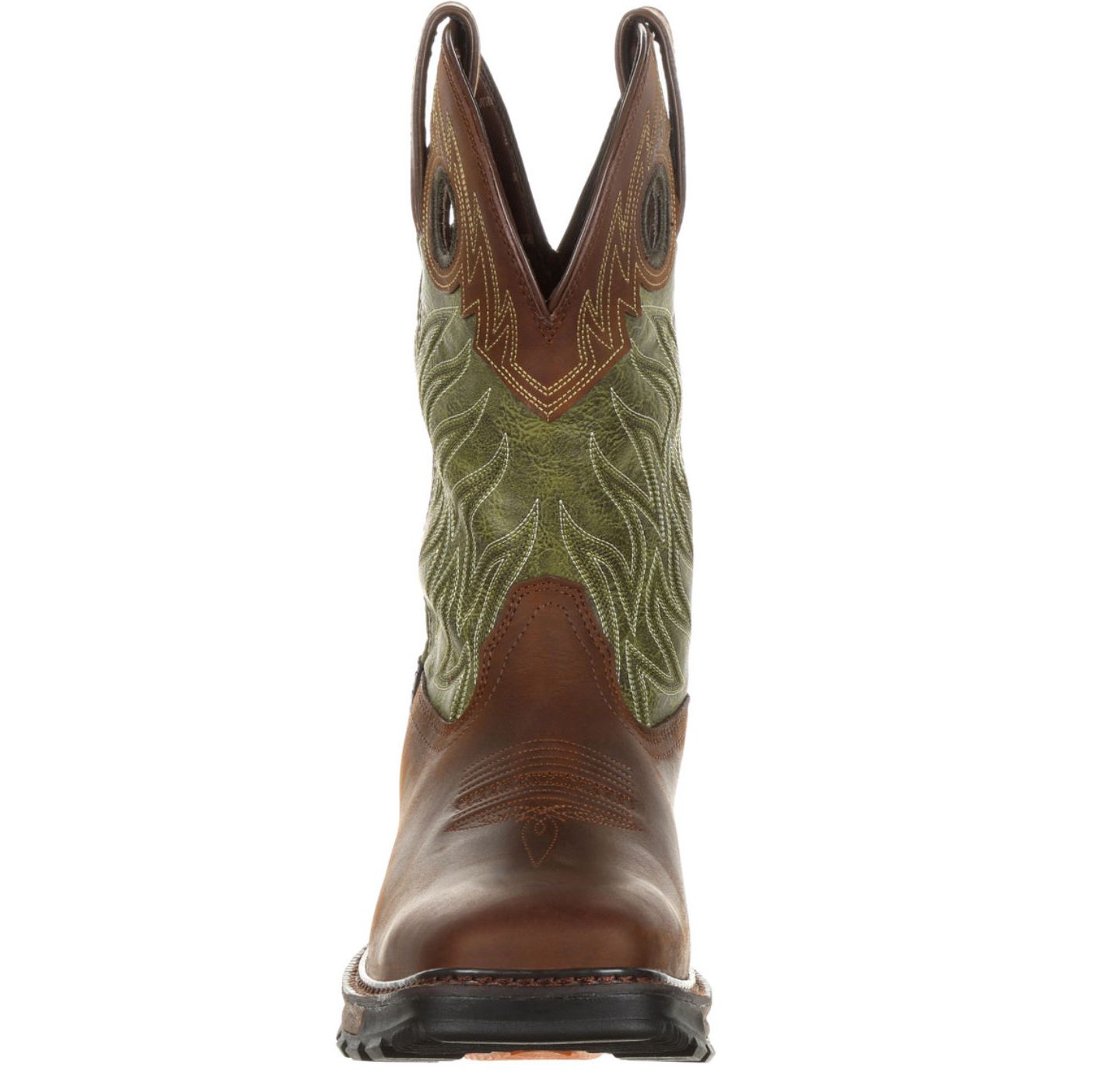 Мужские ботинки Durango Maverick XP Waterproof Western Work Boot, цвет: Коричневый / Зелёный — фото 3