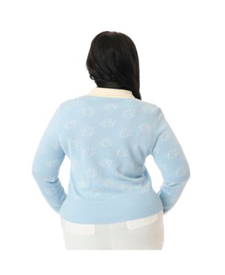Plus Size Collared Knit Cardigan