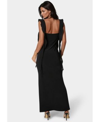 Women's Jersey Cascade Ruffle Dress