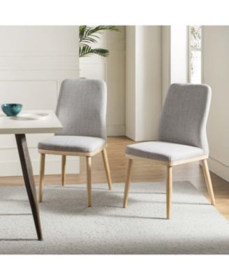  Set of 2  Wood & Upholstered  Ergonomic Design, Easy to Assemble  Dining Chairs