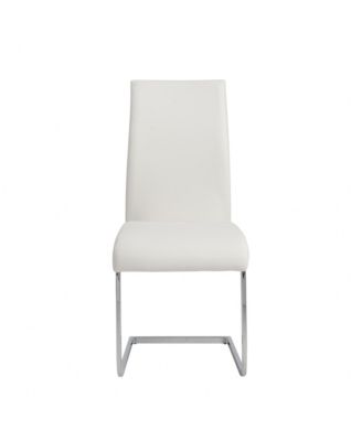 Set of 4 Faux Leather Long Back Cantilever Chairs for Dining Room or Office