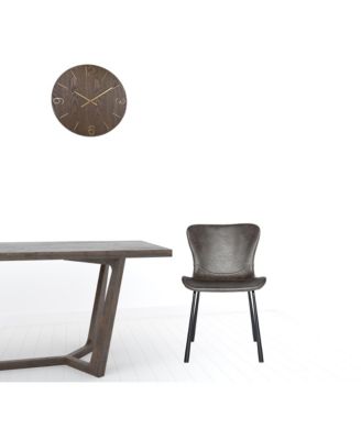 Set of 2 Faux Leather Side Chairs for Dining Room or Home Office Seating