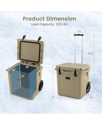 45 Quart Cooler Towable Ice Chest