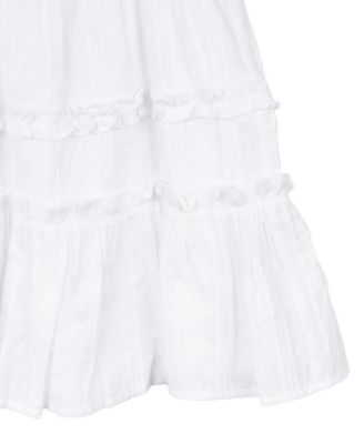 Toddler and Little Girls Clip-Dot Shadow Strip Dress