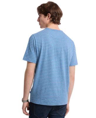 Men's Short Sleeve Striped Crewneck T-Shirt