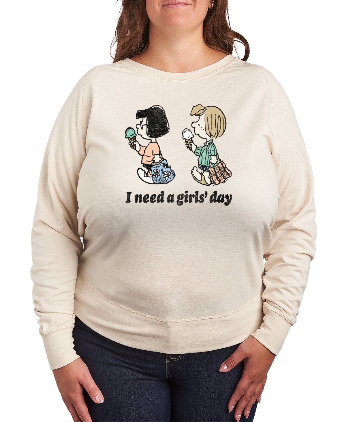 Hybrid Apparel Plus Size Peanuts Need A Girls Day Graphic Pullover T-shirt